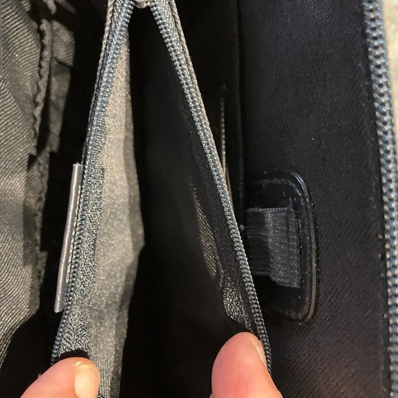 NWOT Vintage The Filer New York Organizer Dark Blue Purse Shoulder Straps - Picture 9 of 14